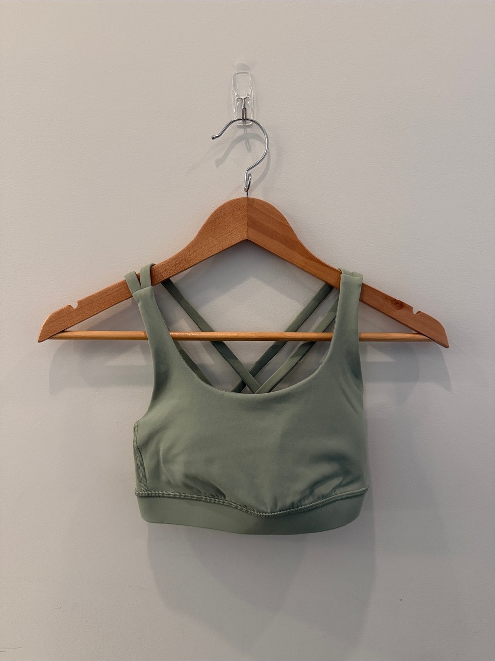 Lululemon/ Sage Green Strappy Sports Bra Size 2